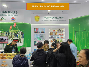 hoc-vien-quan-y-gioi-thieu-san-pham-cham-soc-suc-khoe-tai-trien-lam-quoc-phong-2024
